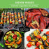 Summer Survival Garden Seeds Kabob Skewer Vegetables Collection - Large Red Cherry Tomato, Black Beauty Zucchini