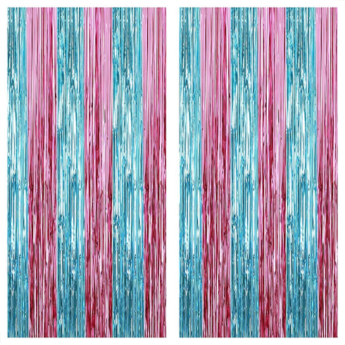 KatchOn XtraLarge Pink and Blue Streamers, 3.2 x 8 Ft, Pack of 2 for Gender Reveal Decorations