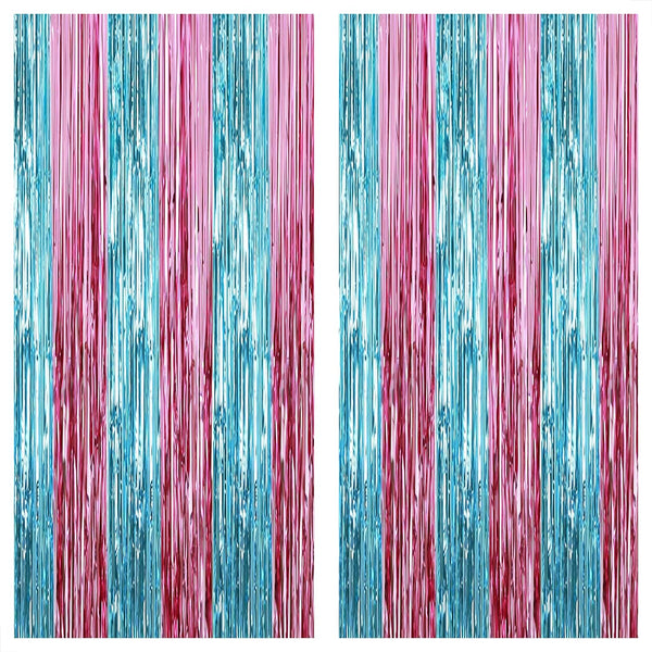 KatchOn XtraLarge Pink and Blue Streamers, 3.2 x 8 Ft, Pack of 2 for Gender Reveal Decorations