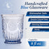 Yungala Blue Glassware Set of 6 Small Dishwasher Safe Colored Glasses, Matching Highball and Wine Glasses Available