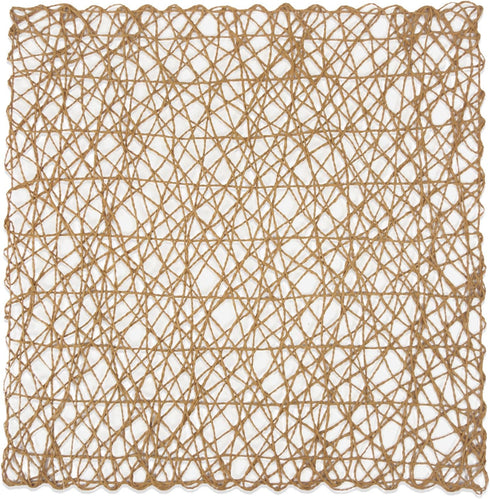 DII Woven Paper Tabletop Collection, Square Placemat Set, 16x16, Taupe, 6 Piece