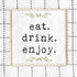 DII Home Sweet Farmhouse Kitchen Collection, Dishtowel Set, 18x28, Black, 4 Count
