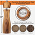 Set: 8 Inches Gennua Kitchen Wooden Salt and Pepper Grinder Refillable Salt & Pepper Mills Adjust for Customized