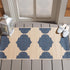 SAFAVIEH Courtyard Collection Accent Rug, 2' x 3'7", Beige & Blue, Non-Shedding, Indoor/Outdoor Washable Rug
