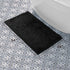 Laura Ashley Butter Chenille Bath Rug, Absorbent Shaggy Bathroom Mat, Non Slip Plush Carpet (20" x 34") Black