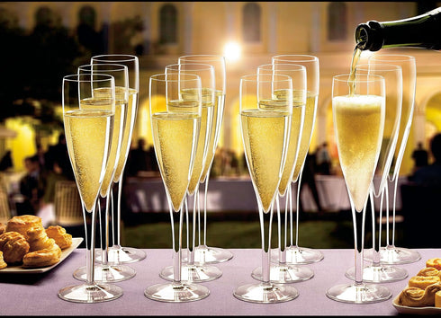 Luigi Bormioli 6 oz Sparkling Wine Glasses (Set of 2), Clear