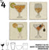 Set 4 (4")| Folkulture Coasters of Beaded Cocktail Handmade Square Drink Coasters for Coffee Table & Bar | Boho Home