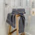 Set 6 100% 24" 50" Large Bath Towels of Cotton Terry x Quick Dry, Soft & Highly Absorbent Grey Towels for Bathroom