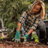Wells Lamont Women's Hybrid Work/Gardening Gloves - Water-Resistant HydraHyde Leather, Small, Aqua