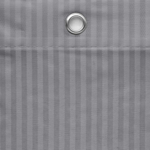 Zenna Home Ultimate Striped Waterproof Fabric Shower Curtain or Liner, 70" x 72" Grey