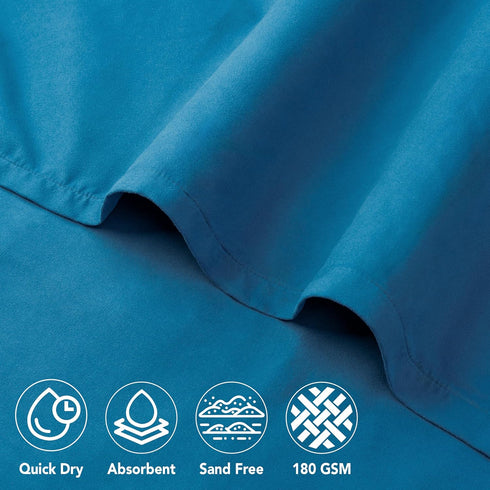 8-12 Sunset SUN CUBE Kids Towel Changing Swim Robe Surf Poncho, Quick Dry Microfiber Hooded Wearable Blanket for Boys