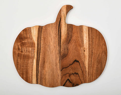 Pumpkin Bamboo Serving & Cutting Board,The Nightmare Before X-MAS Gift and Decoration, 12''L(inch) x 13''W(inch), Brown (WL-CB-016)