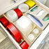 Food Storage Container Organizer Box, Kitchen Drawer Organizer for Rubbermaid, Adjustable Foldable Cloth Box