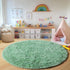 4ft, ONASAR Sage Green Round Area Rug Fluffy Soft Bedroom Circle Rugs for Kids Girls Boys Teen Dorm Room, Cute Furry