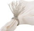 Silver Beaded Spray Design Napkin Ring, 4" H x 1.5" D for Elegant Table Settings