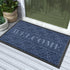 Yimobra Welcome Door Mat - Heavy Duty Sturdy Front Door Mat, Non Slip, Fade Resistant, Easy Clean, 29.5 x 17 Inch, Blue