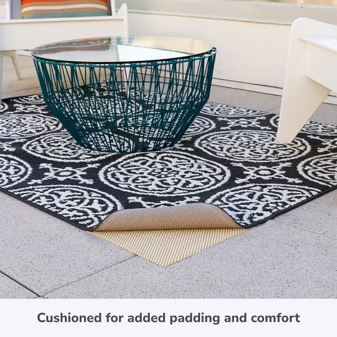 Slip-Stop Super Grip Outdoor Non-Slip Rug Pad, USA-Made 2 x 6 ft Outdoor Rug Gripper to Prevent Sliding