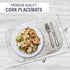 Dainty Home Set of 2 Silver Marble Oval Cork Placemats, 12"x18", Heat Resistant, Non-Slip, Easy Clean for Elegant Dining