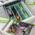 Utopia Kitchen Bamboo Drawer Organizer - Large Cutlery and Silverware Holder Tray, Mint, 5 Compartments