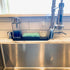 Happitasa Silicone Kitchen Sink Organizer Tray, Sponge Holder and Countertop Protector in Black, 12" x 4"
