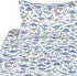 J-pinno 100% 3 Set Set Dinosaur World Blue Green Gray Cute Twin Cotton Pieces Sheet for Kids Boys Girls Children, Flat