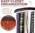 Richards Wooden Tie Rack, Hanging Organizer for Men's Closet Accessories, Holds 24 Ties, Walnut Wood