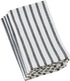 Saro Lifestyle Striped Design Cotton Table Napkin, Set of 4, 20", Navy Blue