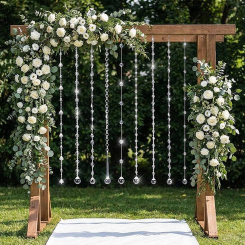 24 40 Inch Soulchen Pcs Clear Acrylic Crystal Garland Strands Large Hanging Chandelier Bead Chain String Wedding Icicle