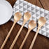4 Pieces Wood Mixing Spoon Set, Long Handle Wooden Spoons for Kitchen Stirring, 13 Inches