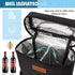 Insulated Wine Carrier Bag for 2 Bottles with Padded Shoulder Strap