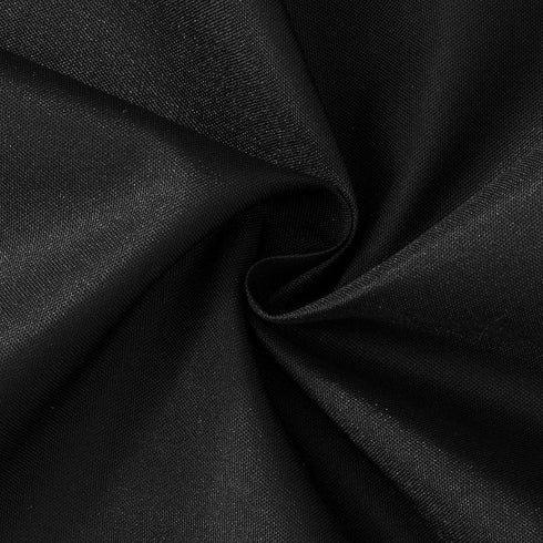 N&Y HOME Fabric Shower Curtain with Weighted Magnets, Opaque Black, Hotel Quality, 72x72, Machine Washable