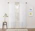 No. 918 Alison Floral Lace Sheer Rod Pocket Curtain Panel, 58" x 72", White