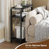 26.4" HET006BK1 Heybly Small Narrow Side Table for Small Space, Thin Bedside Table, Skinny End Table, Slim Sofa Table