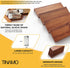 Wood Spice Drawer Organizer - Acacia Wooden Tray Spice Racks Organizer for Cabinet Storage Shelf - 4 Tier Spice Rack Organizer for Drawer 32 Jars (Pack 4) by Tinamo