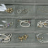 1-Pack Hanging Jewelry Organizer, 80-Pocket Dual-Sided Storage for Earring, Necklace, Bracelet, Ring Travel Holder, Gray