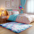 4x6 PAGISOFE Cute Furry Pastel Rug for Girls Bedroom, Soft Adorable Rainbow Purple Tent Rugs for Livingroom, Kid