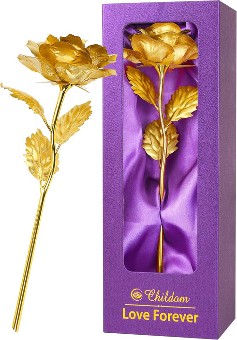 Childom Gold Rose Birthday Gifts for Women - Christmas Present for Mom, Wife, Grandma, Daughter, Women