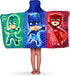 PJ Masks Bath/Pool/Beach Soft Cotton Terry Hooded Towel Wrap, 24" x 50", by Franco Kids