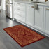 Maples Rugs Georgina Traditional Kitchen Rugs - Non Skid Accent Area Carpet - 2'6 x 3'10 - Red/Gold