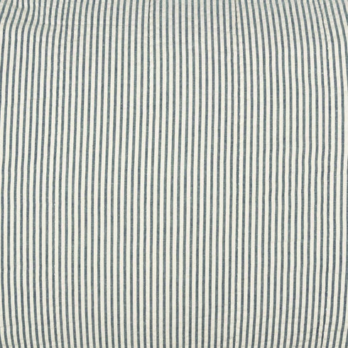 VHC Brands Hatteras Seersucker Blue Ticking Stripe Standard Sham, 21x27