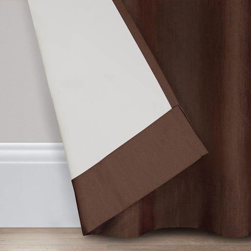 ECLIPSE Kendall Modern Blackout Thermal Window Curtain, 42 x 54, Chocolate, 1 Panel for Bedroom or Living Room