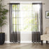 Elegant Comfort Luxury Sheer Curtains, Black Window Treatment Curtain Panels Set of 2 (40 x 84-inches) for Kitchen,