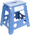 21048 15-Inch Folding Step Stool - Wide Plastic Step Stool for Adults, Garden, Foldable High Stool
