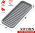 ZAPPOWARE Silicone Kitchen Sink Caddy Sponge Holder 9x3.5 (2-pack) Gray - Organizer for Bathroom Vanity Tray and