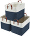 DECOMOMO Large Storage Basket, 17x12x13inch Fabric Bins for Closet Storage, Nursery Toys, Grey & White, XXL - 3 Pack