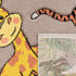Size:2'8" 4'11" Paco Home Nursery Rug for Kids - Jungle Animals Giraffe Lion Monkey in Beige, x