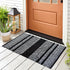 Chardin Home Farmhouse Rug 24''x36'' Black-White, Recycled Cotton Hand Woven Rug for Hallways, Kitchens, Bedrooms