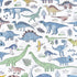 J-pinno 100% 3 Set Set Dinosaur World Blue Green Gray Cute Twin Cotton Pieces Sheet for Kids Boys Girls Children, Flat
