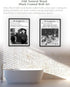 12x16in Set 1 iHery Natural Black OAK Wood Disco Tequila Newspaper Framed Wall Art, Trendy Modern Cocktail Bar Cart