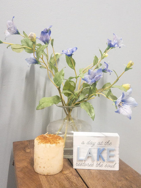 "3D Block Sign A Day at the Lake Restores the Soul - Rustic Home Decor - Great Gift for Lake Lovers"